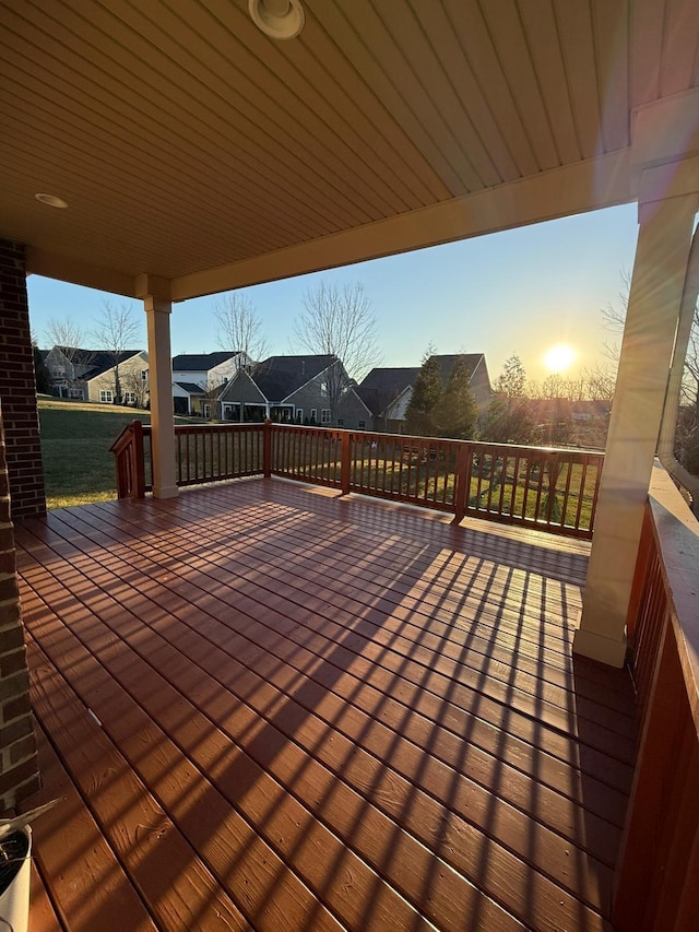 view of deck at dusk