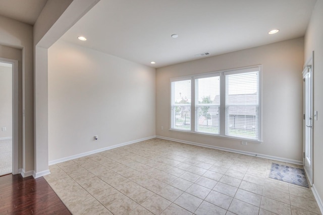 view of tiled empty room