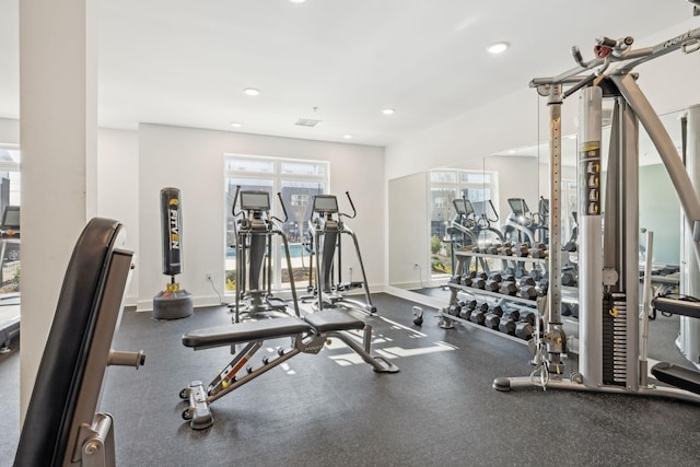 view of exercise room