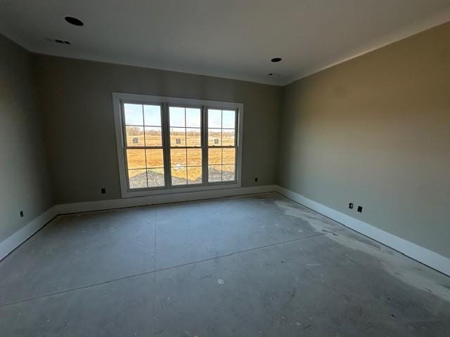 empty room with concrete floors