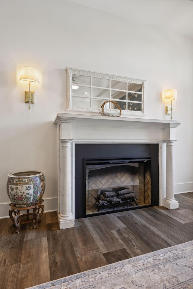 interior details featuring wood-type flooring