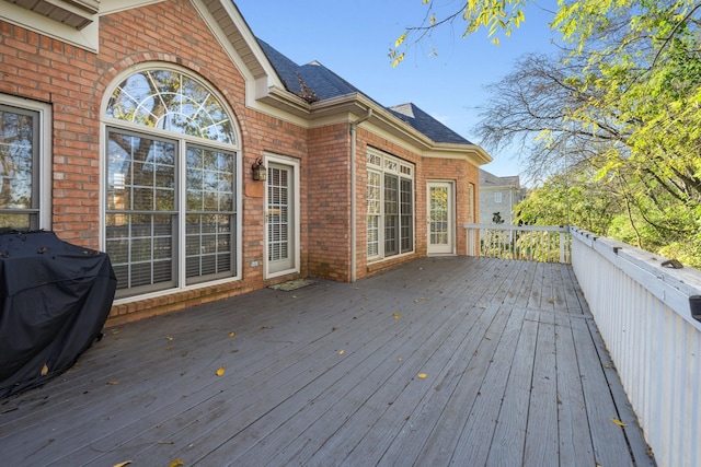 deck with grilling area