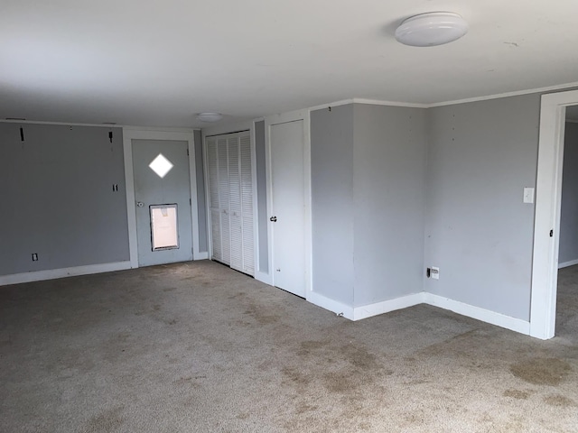 interior space featuring carpet flooring