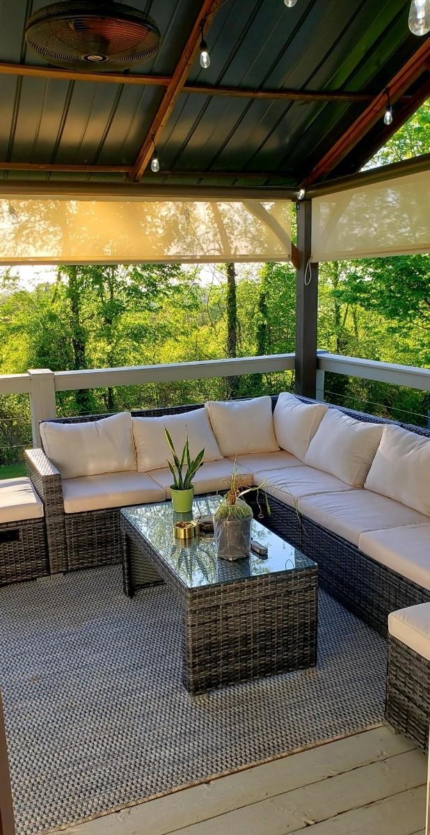 view of patio / terrace with an outdoor hangout area and a deck