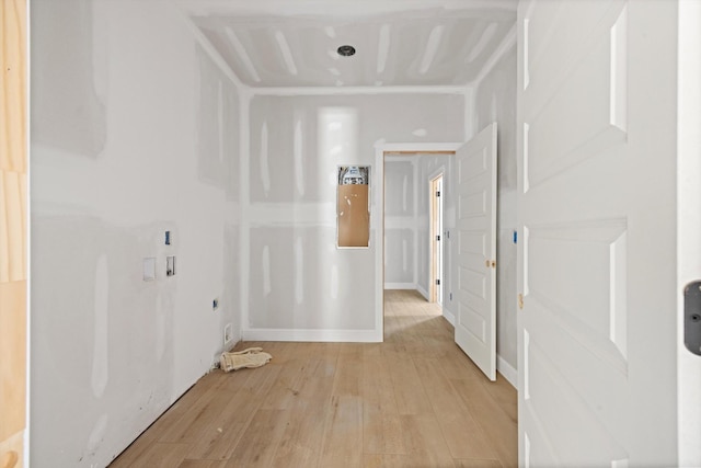 hallway featuring light hardwood / wood-style floors