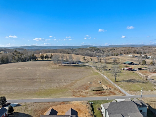 bird's eye view featuring a rural view