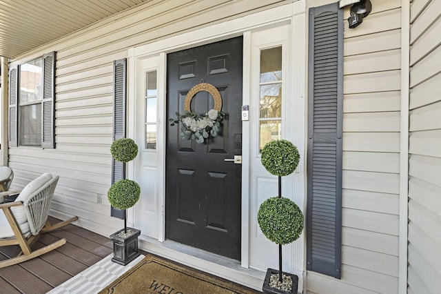 view of doorway to property