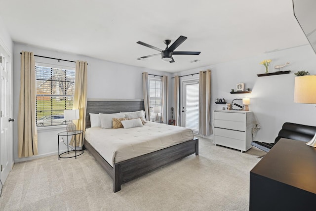 bedroom with ceiling fan