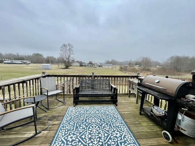 deck with grilling area