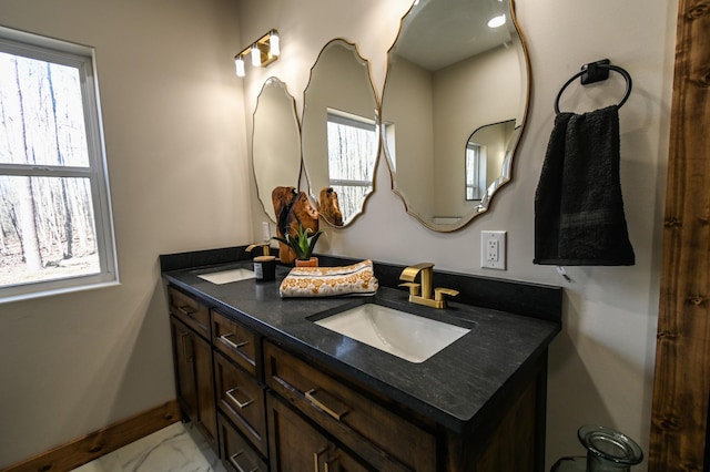 bathroom with vanity