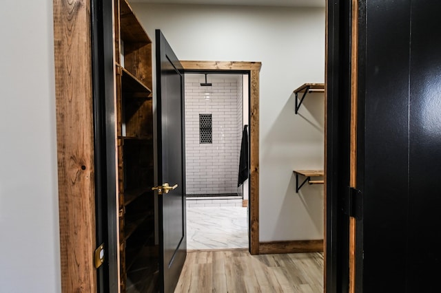 interior space featuring light wood-type flooring