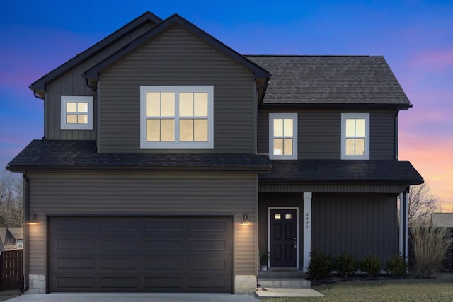 view of front of house featuring a garage