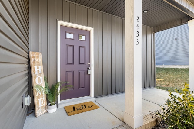 view of doorway to property