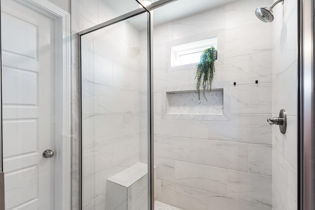 bathroom with walk in shower