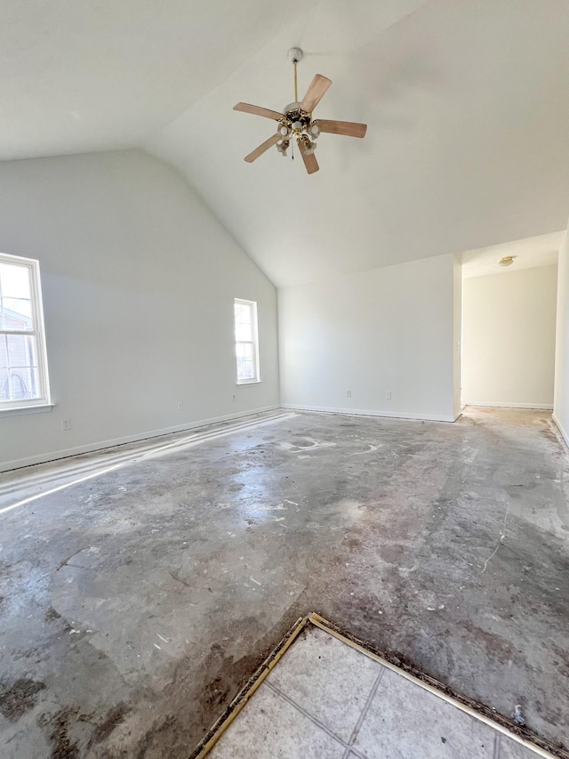 bonus room featuring vaulted ceiling