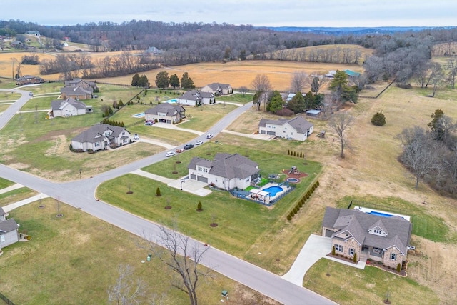 drone / aerial view featuring a rural view