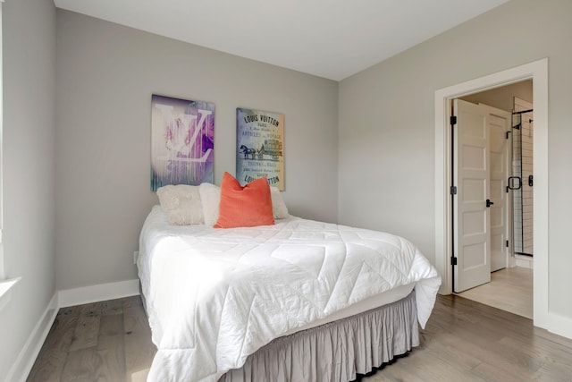 bedroom featuring wood-type flooring