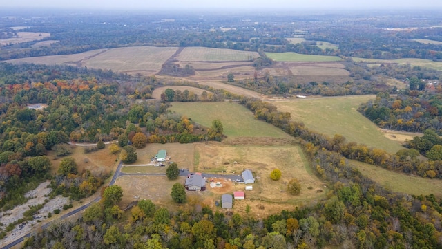 bird's eye view with a rural view