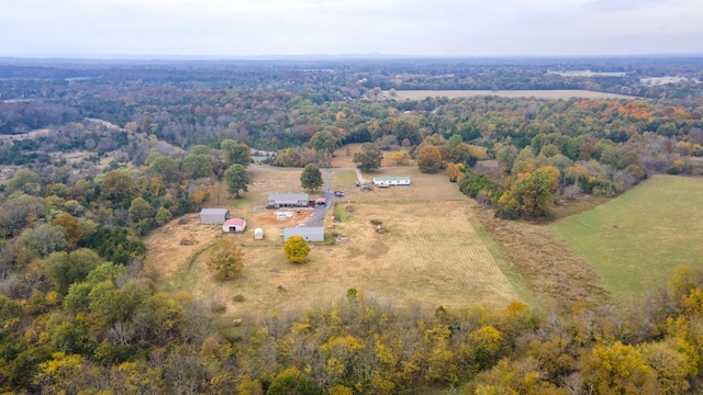 bird's eye view with a rural view