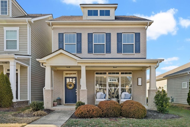 view of front of home with covered porch