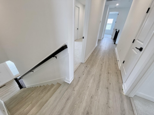 hall featuring light hardwood / wood-style floors