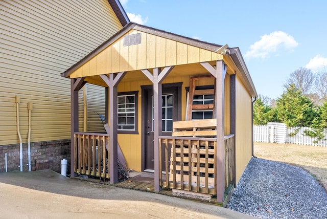 view of outbuilding