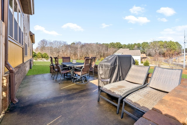 view of patio featuring grilling area