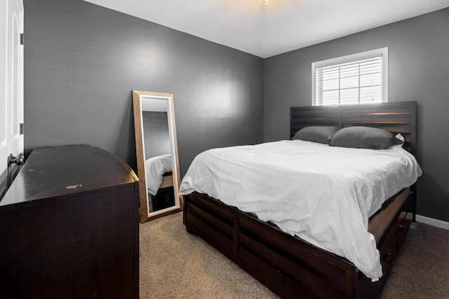 bedroom with carpet