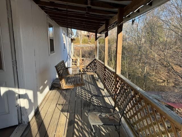 view of wooden deck