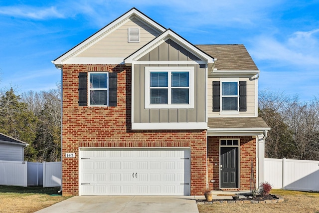 view of front of home featuring a garage