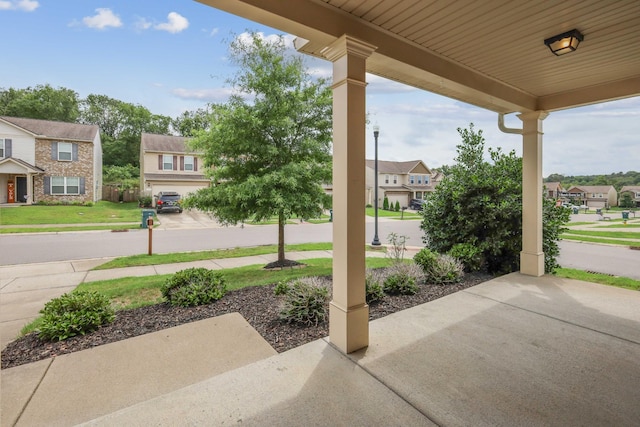 view of patio featuring a porch