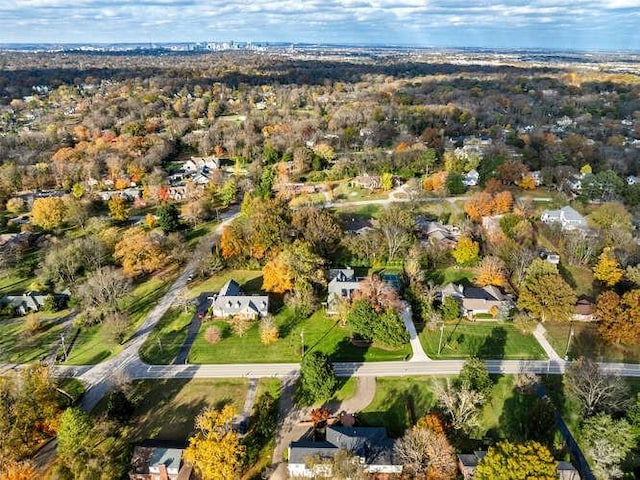 drone / aerial view with a residential view