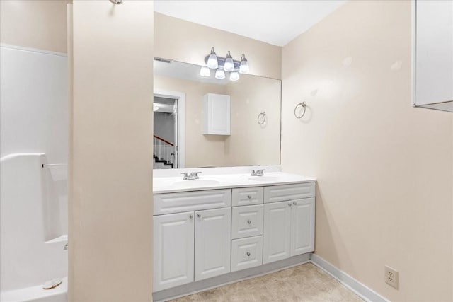 bathroom with vanity