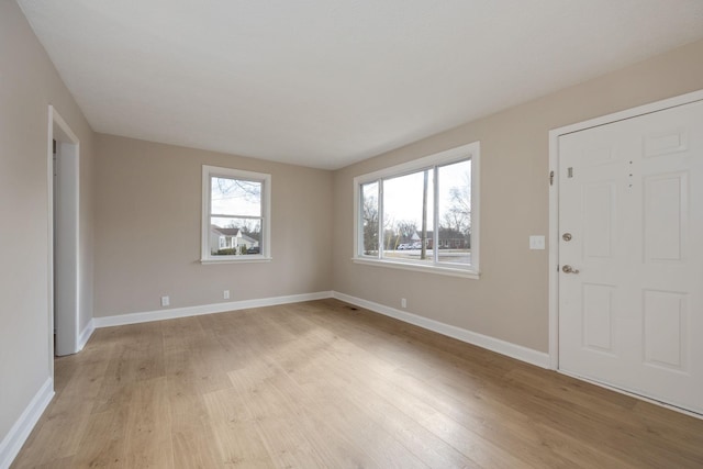 foyer featuring light hardwood / wood-style floors