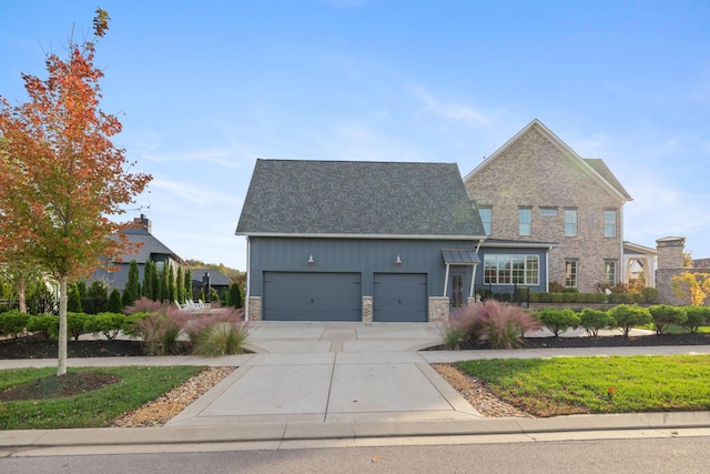 view of front facade with a garage