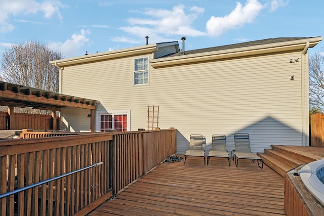 view of wooden terrace