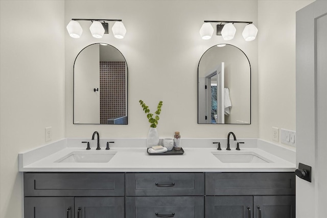 bathroom with vanity