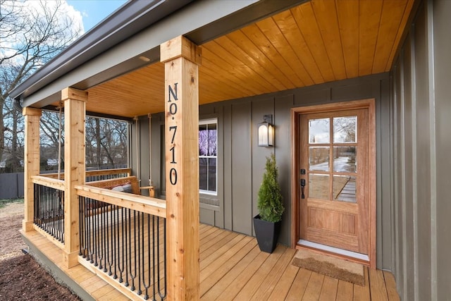 view of wooden deck