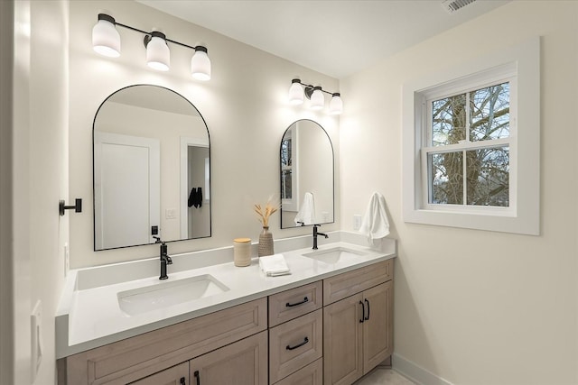 bathroom with vanity