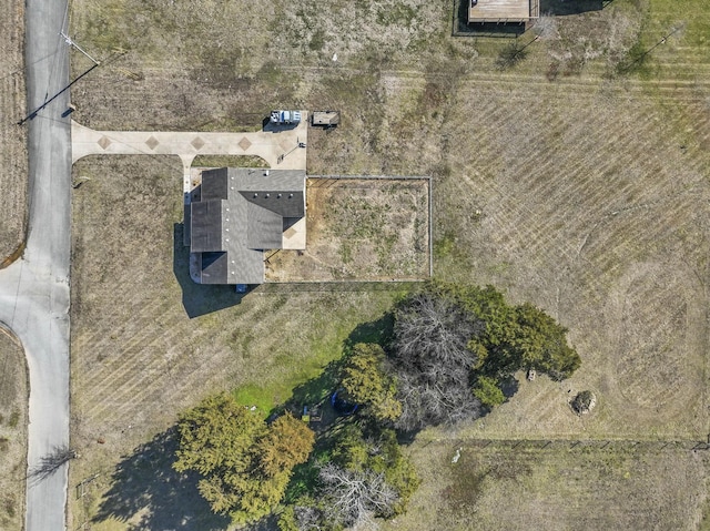 drone / aerial view featuring a rural view