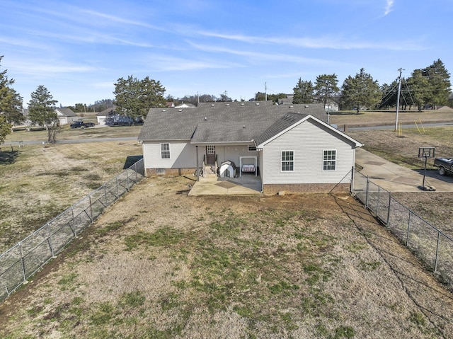 rear view of property with a patio area