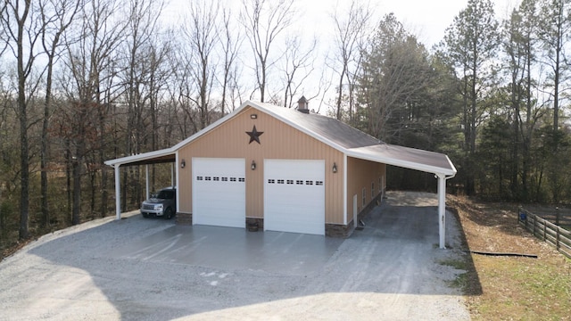 garage with a garage