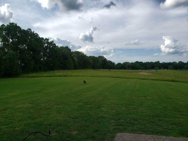 view of yard featuring a rural view