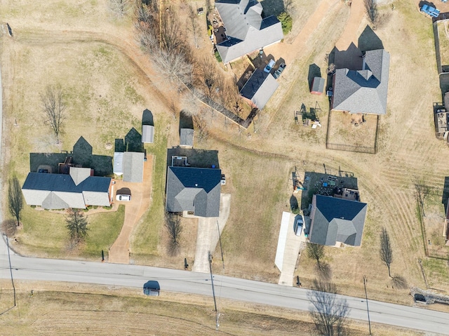 aerial view featuring a rural view