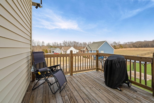 deck with area for grilling