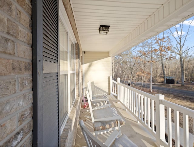 balcony with covered porch