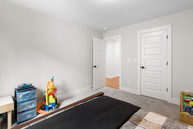 view of carpeted bedroom