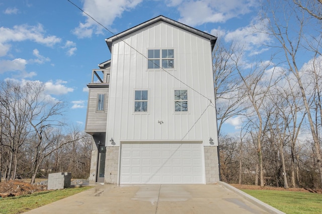 view of home's exterior featuring a garage