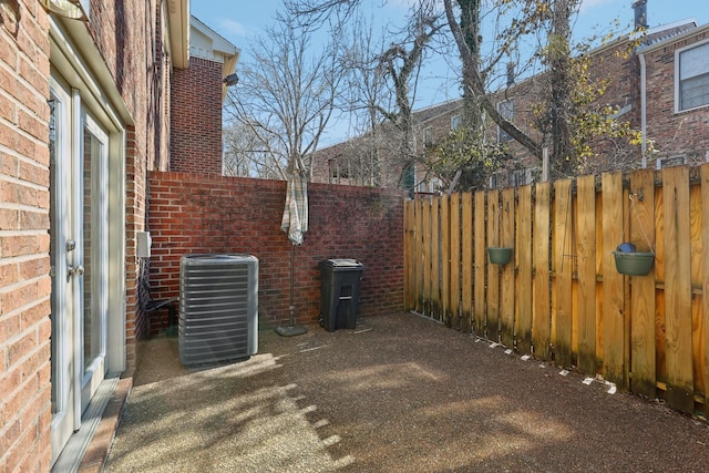 view of patio with central AC unit