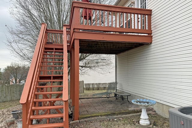 exterior space featuring central AC unit and a patio area